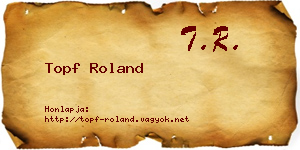 Topf Roland névjegykártya