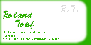 roland topf business card